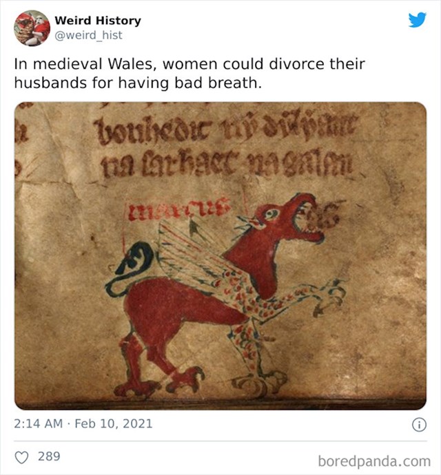 U srednjevjekovnom Walesu loš zadah bio je legitiman razlog za razvod