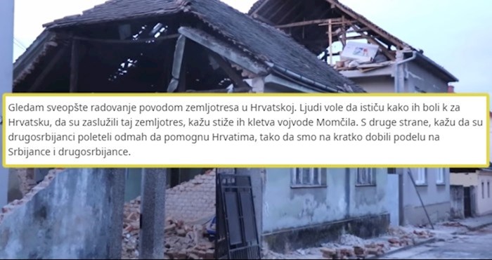 Neki ljudi u Srbiji se, nažalost, raduju potresu u Petrinji. Ovaj tip im je svima očitao lekciju