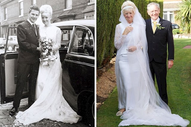 Pedesetu godišnjicu braka su proslavili u odjeći koju su nosili na vjenčanju