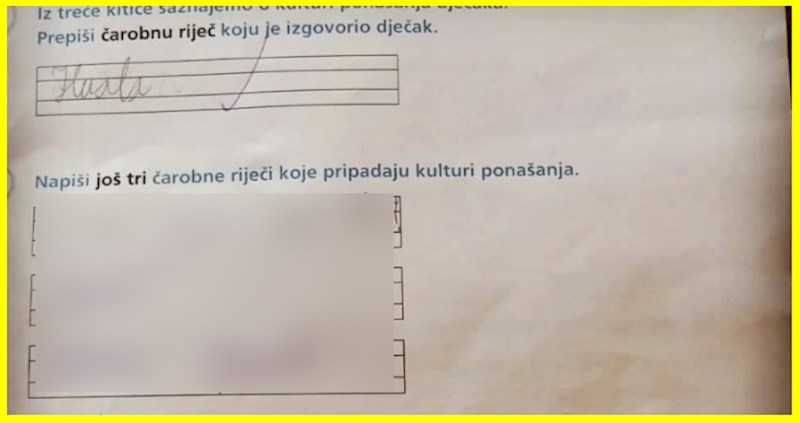 Morate vidjeti što je ovaj klinac odgovorio na pitanje koje čarobne riječi poznaje