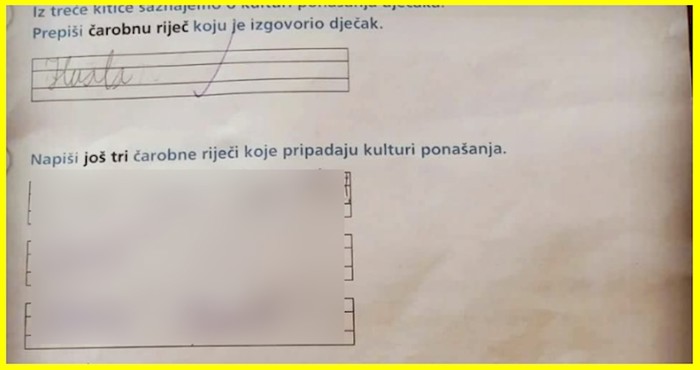 Morate vidjeti što je ovaj klinac odgovorio na pitanje koje čarobne riječi poznaje