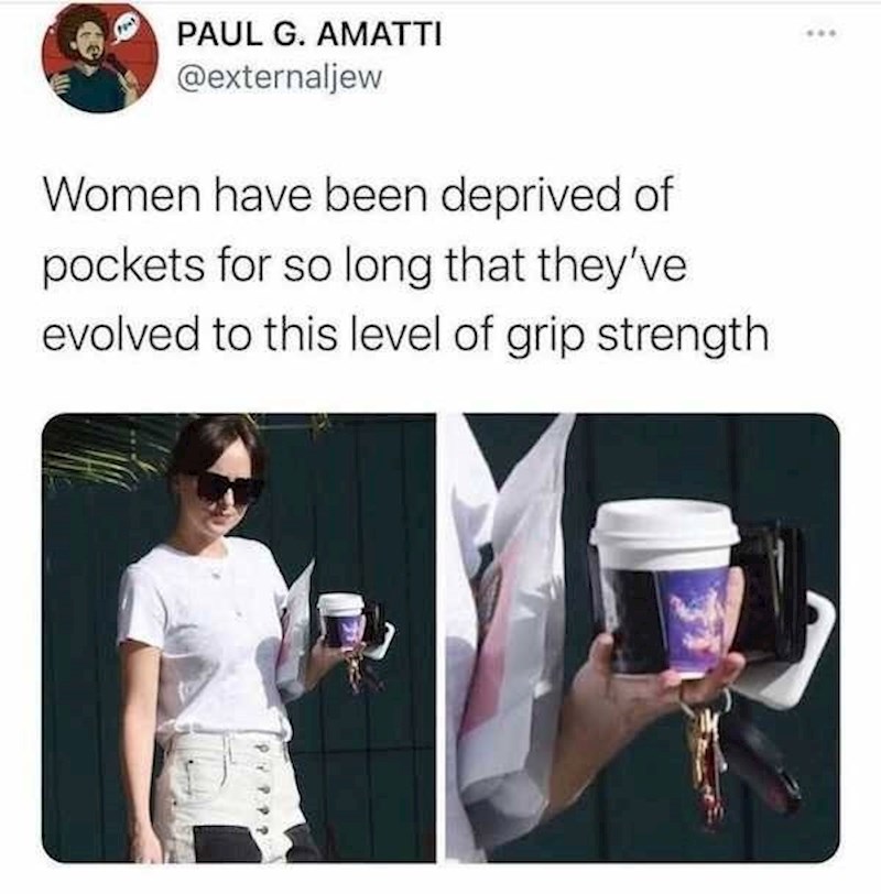 U ženskim rebama nema džepova, zato su prsti postali ekstra snažni