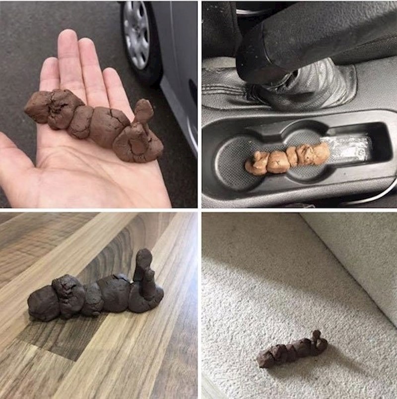 Došla je iz vrtića sva sretna što je napravila gusjenicu. Pokazuje ju svima koji dođu u kuću