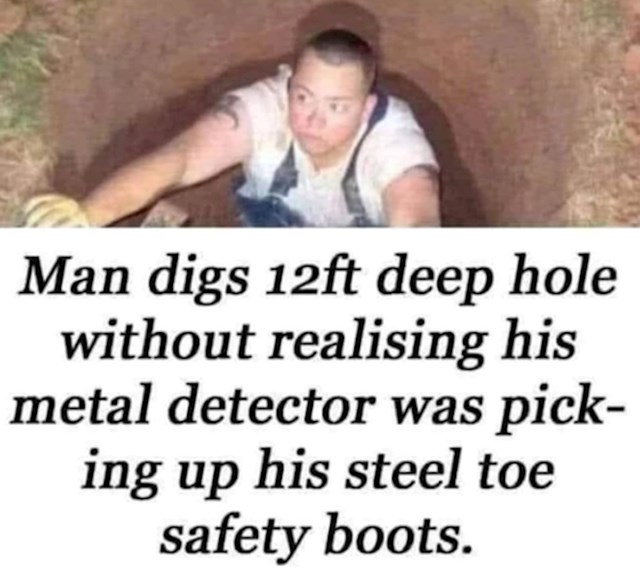 Iskopao je rupu od 4 metra jer nije skužio da mu detektor za metal registrira željezo na vrhu cipele