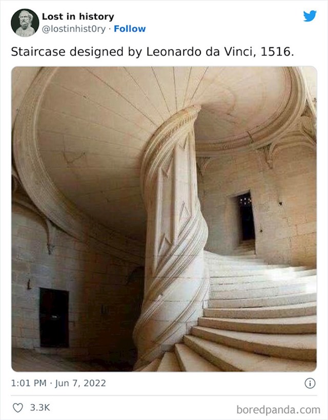Stepenice koje je dizajnirao da Vinci, 1516.