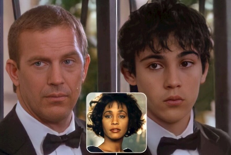 Kevin Costner i Whitney Houston (The Bodyguard)
