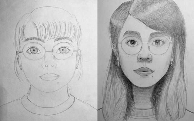 Prije i poslije tečaja crtanja