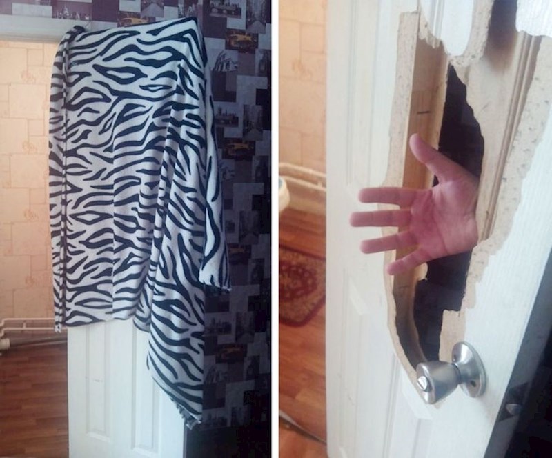 Kad sam razgledavao stan na vratima WC-a je bila krpa, s razlogom