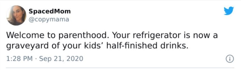 Dobrodošli u roditeljstvo! Vaš hladnjak je odsad groblje nezavršenih napitaka vaše djece.