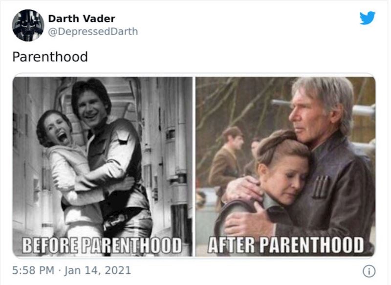 Prije roditeljstva.                                           Poslije roditeljstva.