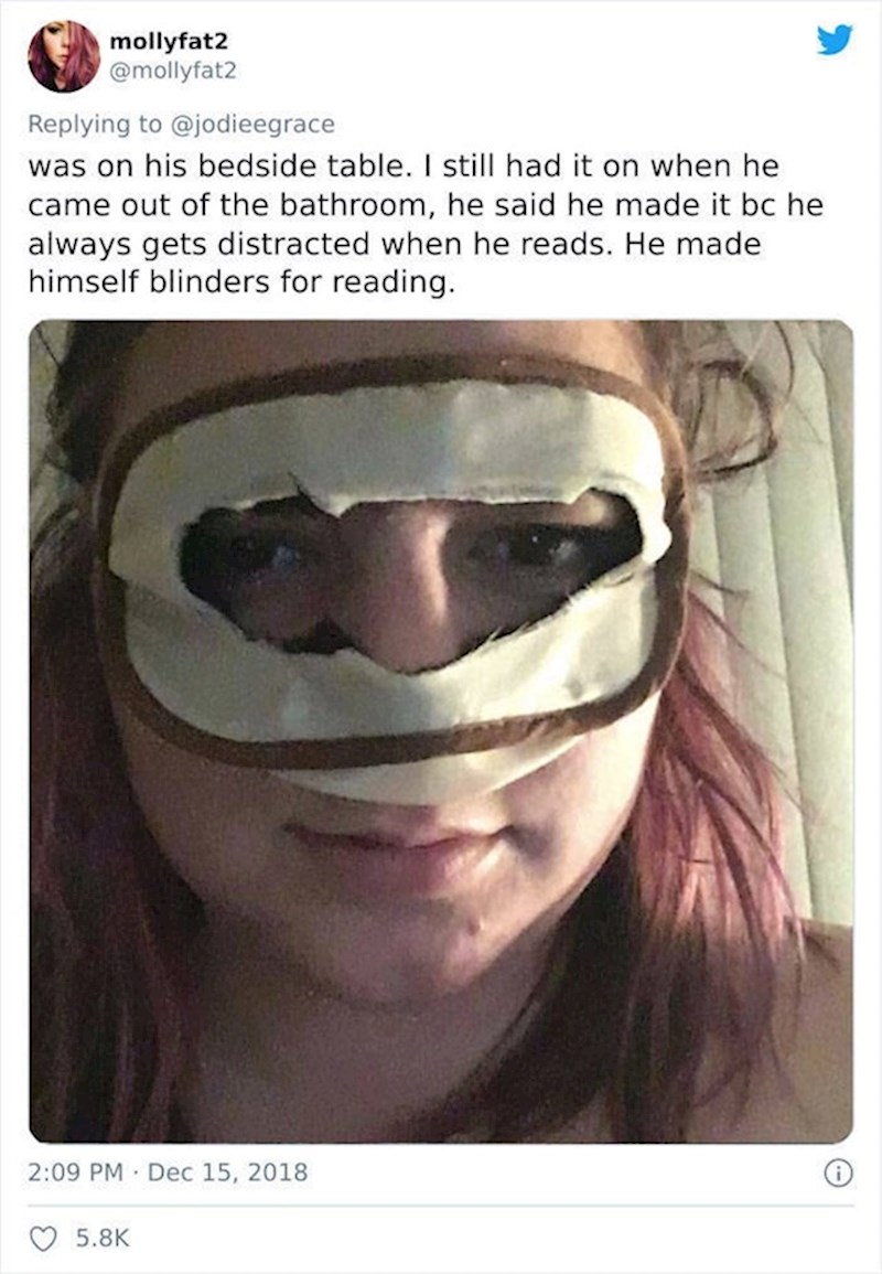 Napravio je ovo jer mu uvijek nešto odvuče pažnju dok čita