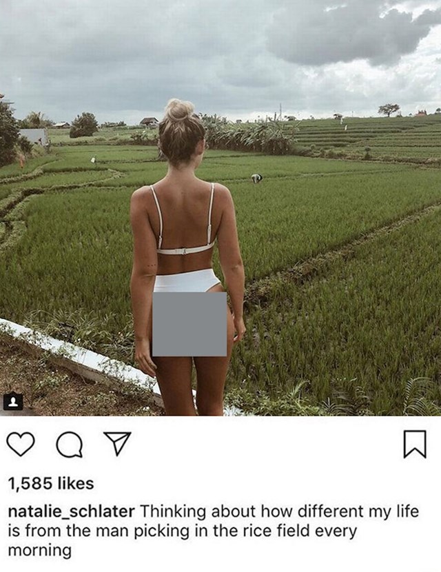 Nevjerojatno! Fotkala se i napisala da razmišlja koliko joj je život drukčiji od ljudi koji beru rižu svako jutro