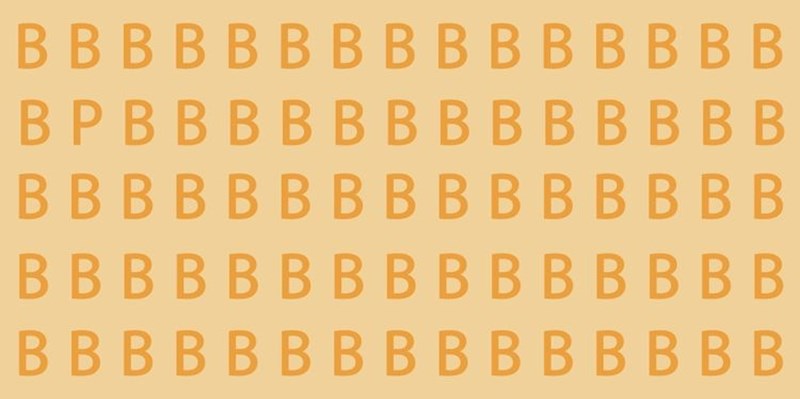 Vidite li slovo koje nije B?