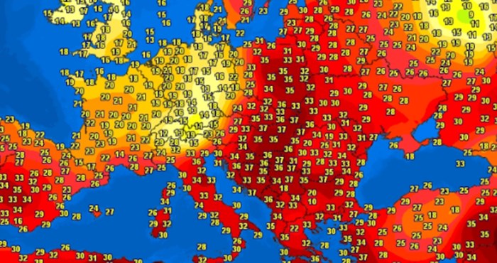 Ako mislite da je u Hrvatskoj vruće, pogledajte ovu mapu i bit će vam drago što ste tu gdje jeste