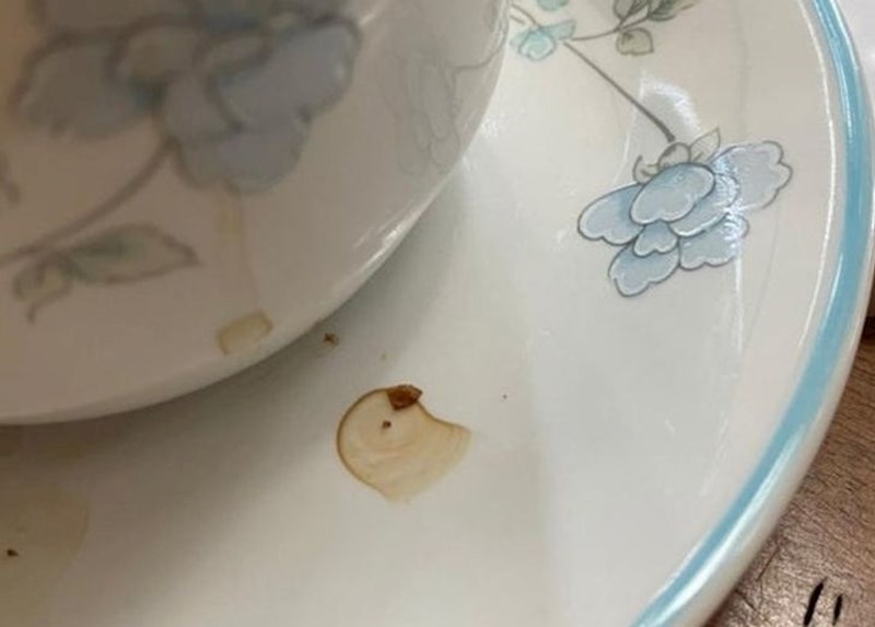 Prolijevena kap kave koja izgleda kao ptica