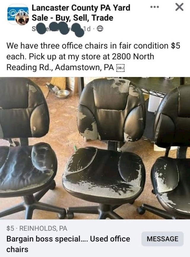 Rabljene stolice na prodaju