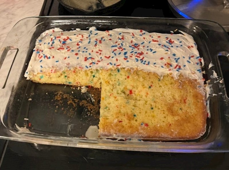 Pas mi je polizao pola torte