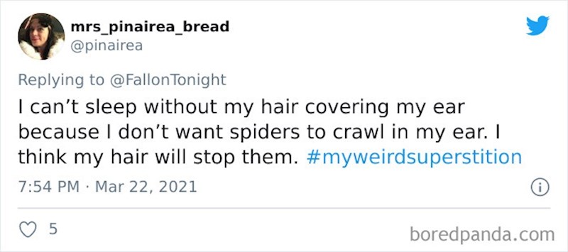 Kad spavam kosa mi mora pokrivati uši da mi pauci ne uđu