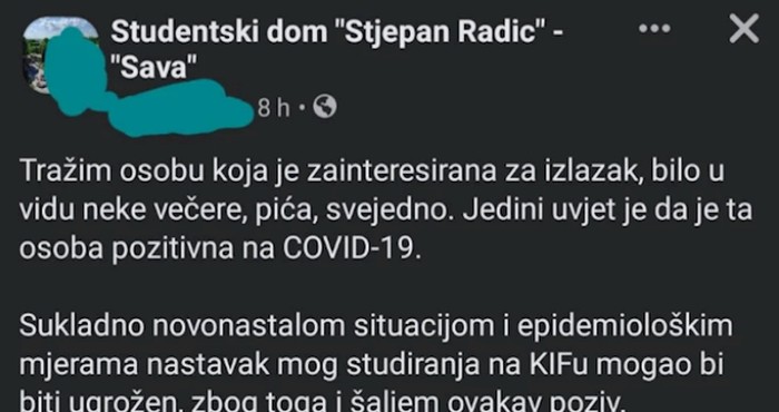Facebookom se širi bizaran oglas studenta iz Zagreba, ljudi su u šoku