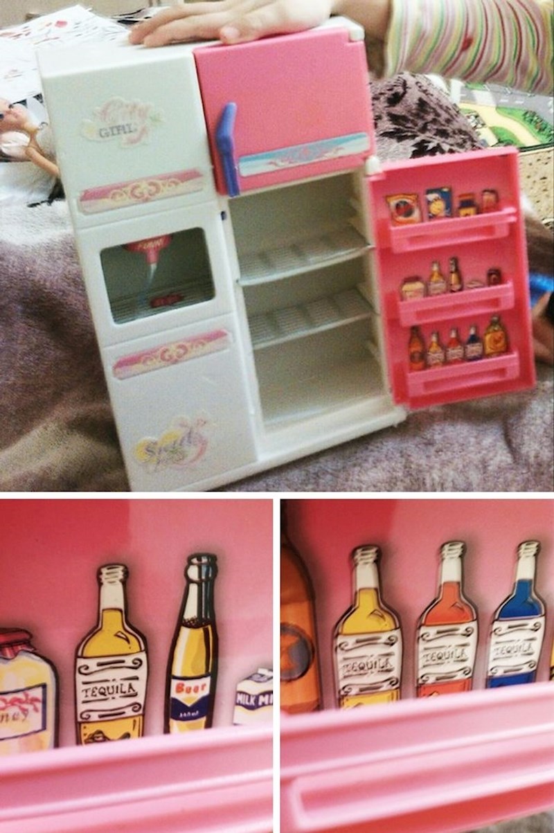 Kćerin hladnjak za Barbie ima mini bar s tekilama