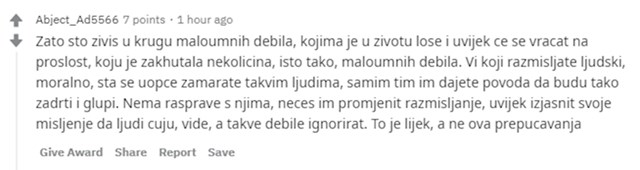 A drugi su odmah ponudili objašnjenje gdje je izvor njihove bešćutnosti