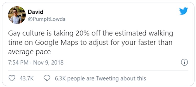 Gay stvar je uvijek oduzeti 20% od vremena za koje Google kaže da ti treba do neke točke jer pješačiš nenormalno brzo
