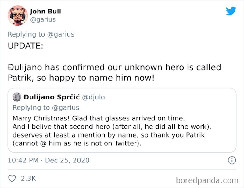 A John je saznao i ime svog junaka iz Zadra koji je našao vremena i pomogao strancu - ovaj susretljivi Zadranin zove se Patrik