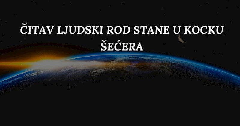 5. Čitav ljudski rod stane u kocku šećera!
