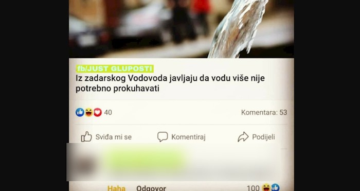 U Zadru su objavili da vodu više ne treba prokuhavati, majstor je ubio u komentaru