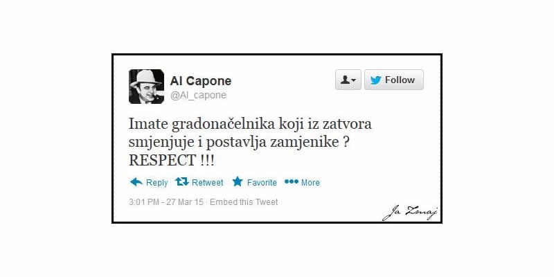 Zagrebom se upravlja iz zatvora