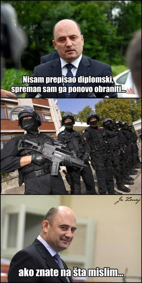 Hrvatski političar brani diplomski: Duge cijevi na ulicama