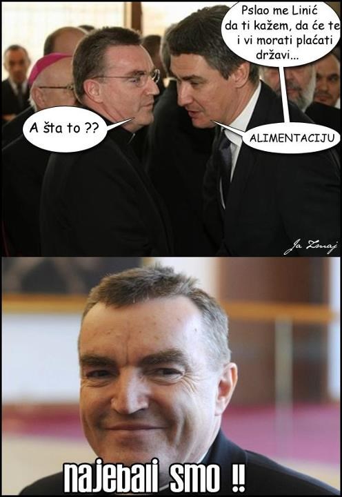 Crkva će državi morati plaćati alimentaciju?