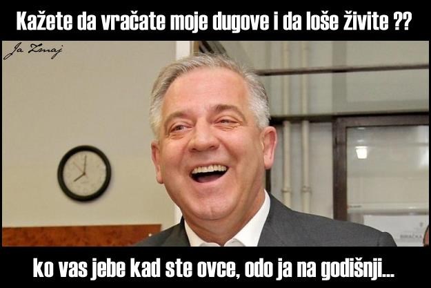 Hrvati, ko vas jebe, kad ste ovce: Sanader živi život