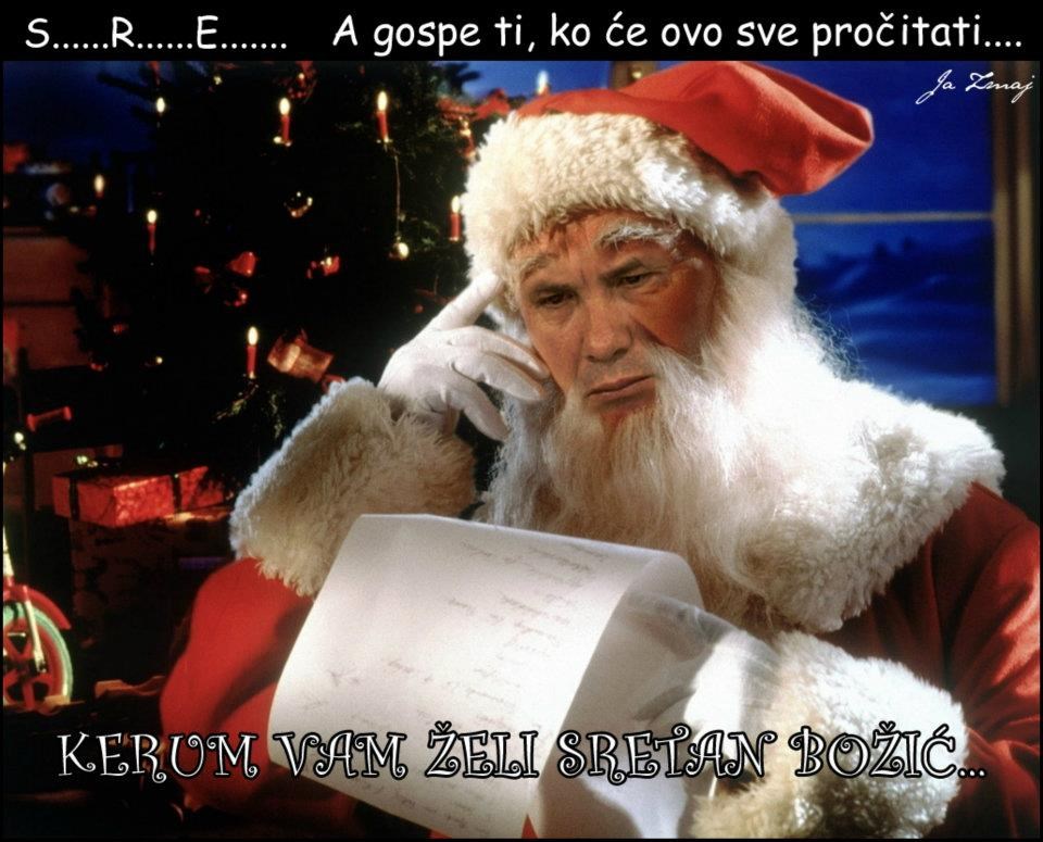 Kerum vam slovka božićnu čestitku, poklonima plaća dugove