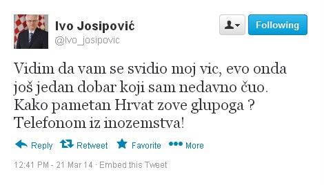 Vickasti Josipović dao savjet za bolji život