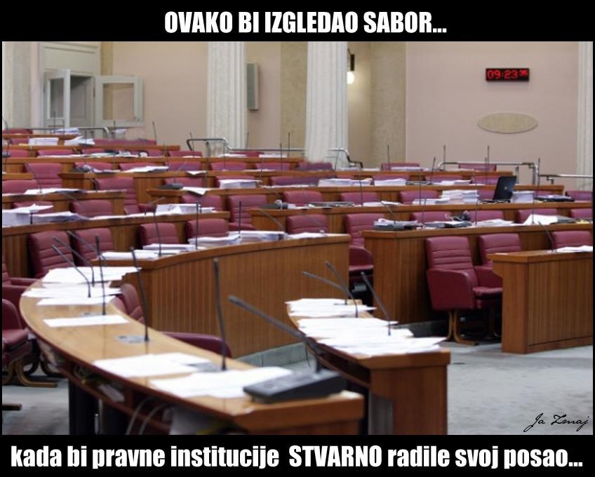 Ovako bi izgledao Sabor kad mafija ne bi imala Hrvatsku