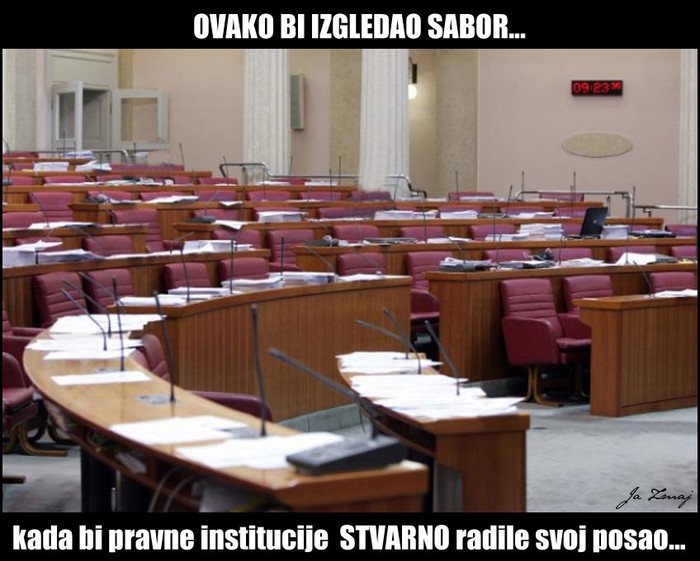Ovako bi izgledao Sabor kad mafija ne bi imala Hrvatsku