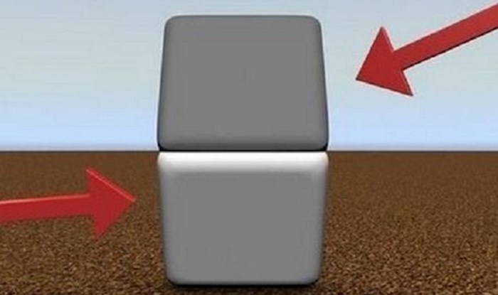 Ova dva kvadrata su iste boje. Stavite prst vodoravno na mjesto gdje se spajaju i eto čarolije