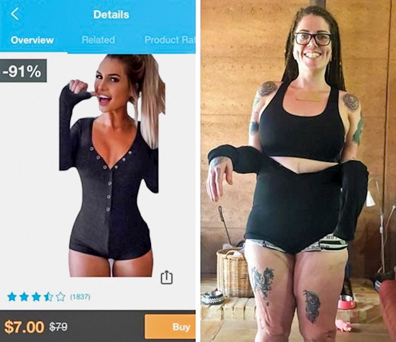 "Pisalo je da model nosi veličinu S, a ja sam sebi naručila XL..."