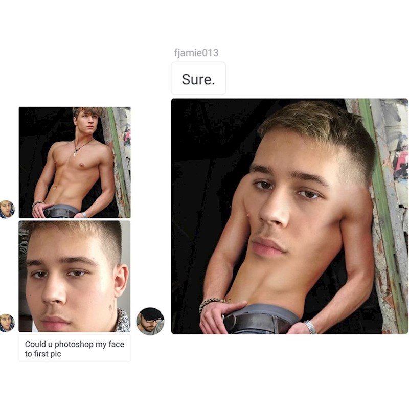 "Možeš li spojiti moje lice sa ovim tijelom?"