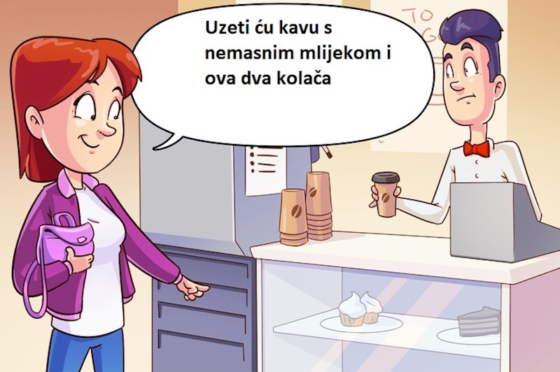 Pijemo kavu s nemasnim mlijekom, ili gazirani sok bez šećera, a jedemo kolače i masnu hranu