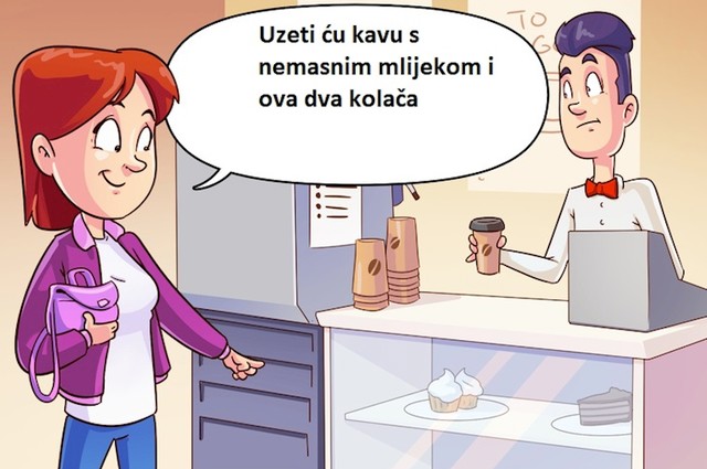 Pijemo kavu s nemasnim mlijekom, ili gazirani sok bez šećera, a jedemo kolače i masnu hranu