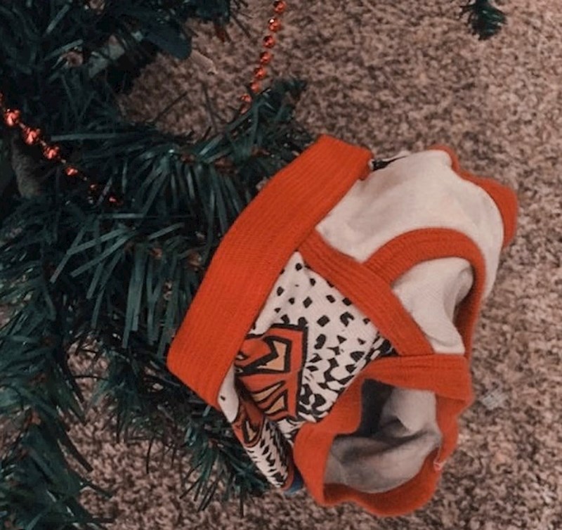 Dozvolila je sinu da stavi na božićnu jelku nešto svoje...