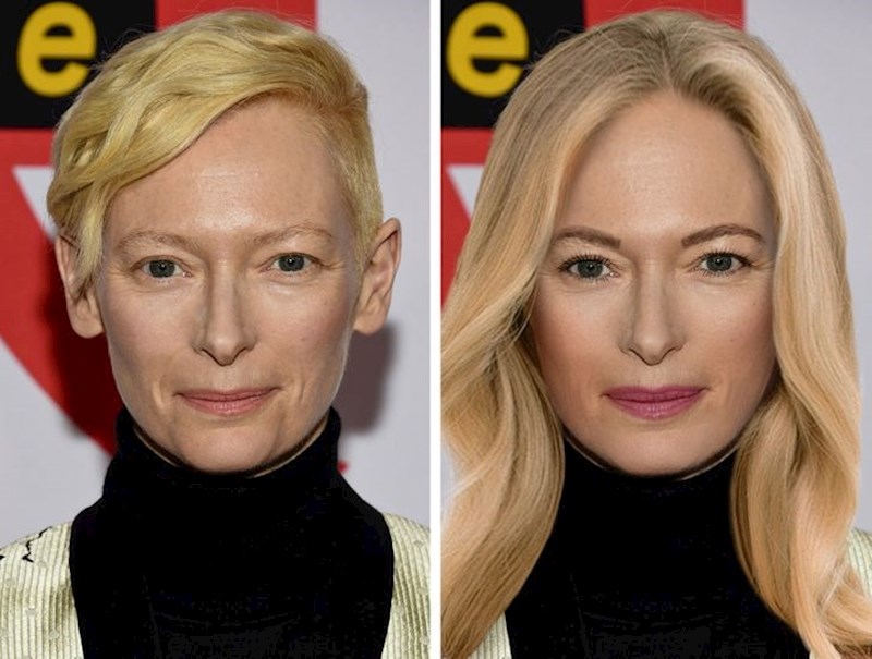 Našminkana Tilda Swinton