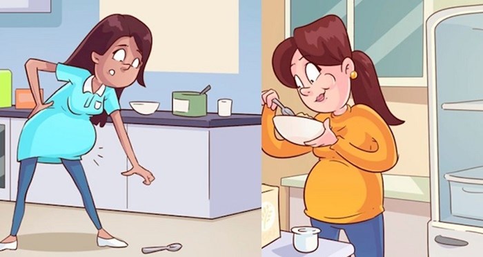 Ilustracije koje na smiješan način prikazuju probleme trudnica