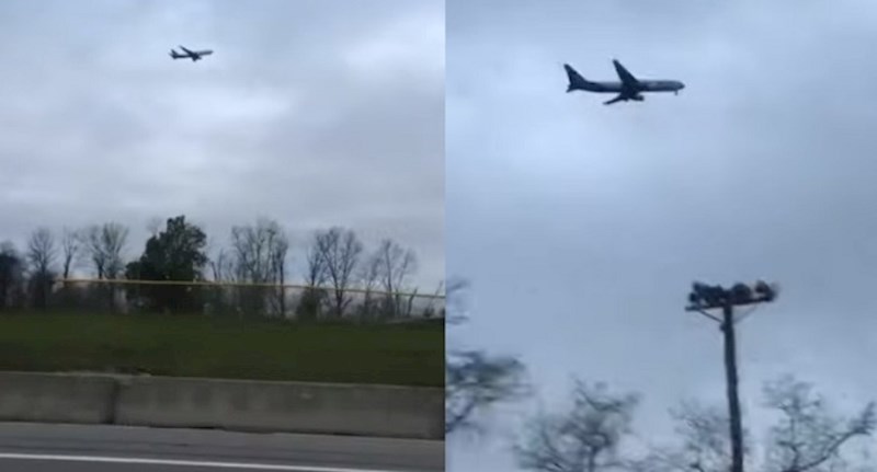 Lik je iz automobila snimio avion koji mu je izgledao kao da lebdi u mjestu