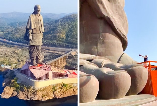 Kip jedinstva u Indiji najveći je kip na svijetu. Visok je 240 metara