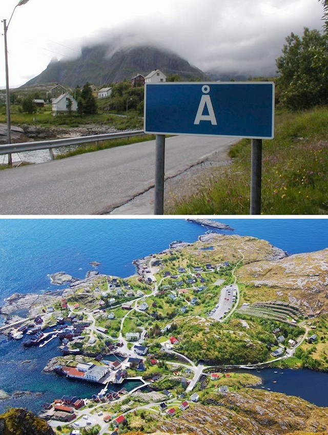 U Moskenesu u Norveškoj postoji selo s vrlo kratkim imenom - Å