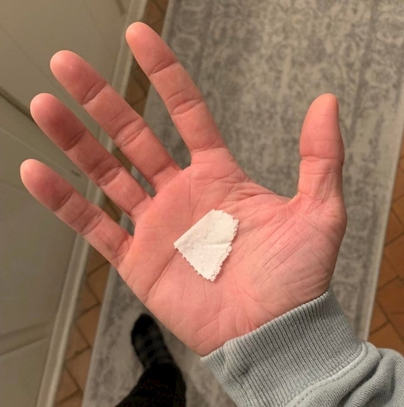 "Zamolio sam sina za komadić papira kako bih ispuhao nos, komadić sam i dobio..."