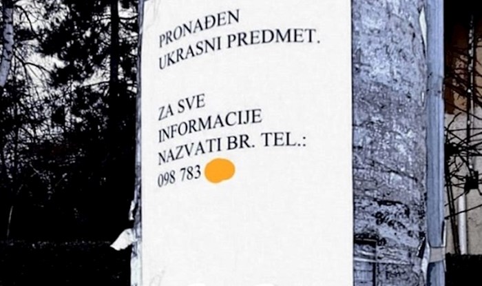 U Zagrebu su osvanula ova dva oglasa za izgubljeni predmet, smijat ćete se kada shvatite na koji način su povezani